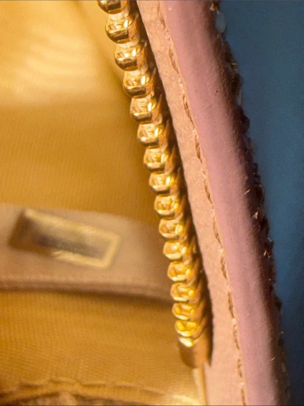 Preloved Jimmy Choo Pink Glitter Chain Clutch with Gold-Tone Hardware never worn